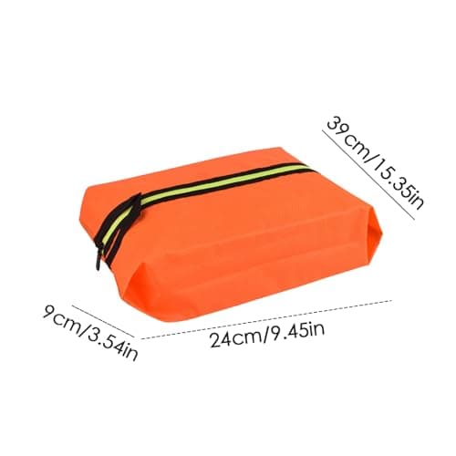 Shoe Bag, Smell Proof Pouch, Portable Shoe Organizer Water Resistant Travel Storage, Large Capacity Carrier Case for Women Footwear Heels Trainers Sandals, Closet, Luggage, Gym, Hotel, Orange, Se — view 5