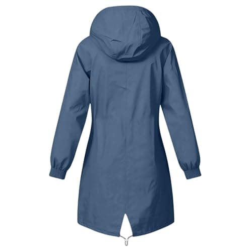 Waterproof Jacket Lightweight for Women Windbreaker Coat Full Zip Raincoat — view 5