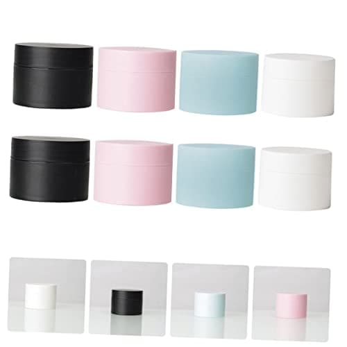 HONMEET 8 Pack 30g Leak-proof Plastic Cream Jars, Refillable Cosmetic Containers for Body Lotion and Moisturisers, Portable Travel Pots for Business Trips and Camping — view 5