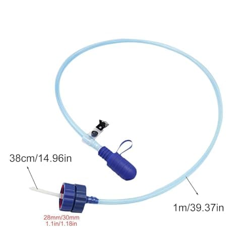 Water Bottle Drinking Tube Inner 38cm Outer 1m Drink Tube Replacement Set Convertube Water Bottle Adapter Kit Hydration System Drink Tubes Kit Food Grade Hydration Tubes For Cycling Fishing — view 2