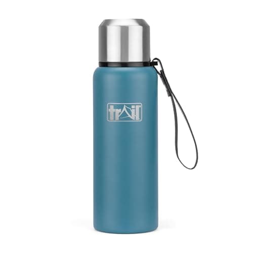 Trail Vacuum Flask with Strap, Camping & Travel, 600ml, Teal