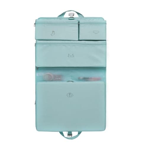 Kono 6-in-1 Compression Packing Cube Expandable Suitcase Organiser (Blue)