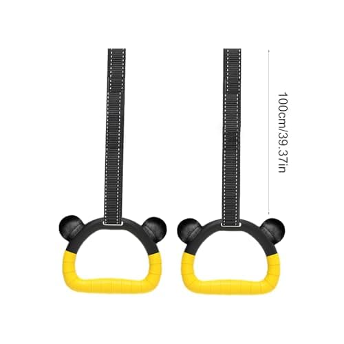 Fitness Hanging Rings - Durable Training Bars, Grip Safe Bodyweight Workout Tool, Compact Exercise Accessory | Professional Calisthenics Kit For Adults, Children, Home Gym, Park, Travel — view 6