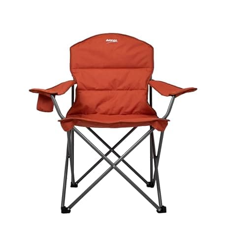 Vango Goliath X-Large Padded Camping Chair for Adults [Amazon Exclusive], Extra Wide Seat with Insulated Drinks Holder, Folding Garden Chair for Outdoors, Fishing, Beach, Red — view 3