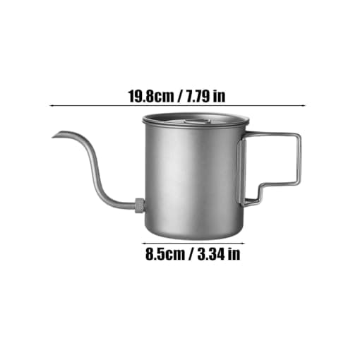 Water Bottle - 420ml Titanium Hiking Camping Kettle With Spout — view 3