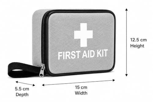 First Aid Travel Kit, Compact 45 Piece Holiday Travel Essentials, Camping, Car, University, Home, Emergency, Water Resistant Case, Lightweight, Space Saving — view 6