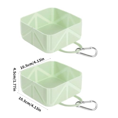 Foldable Silicone Dog Travel Bowl Set, Portable Pet Food and Water Bowl with Clip-on Carry for Camping and Walks Pet Portable Dog Leash Clip Feeder Travel Feeding Walking Camping Road Trip — view 3