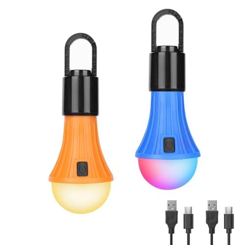 Lepro Rechargeable Camping Lights, Tent Lights with 7 White & RGB Modes