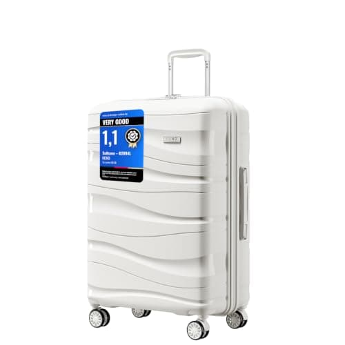 Kono Medium Suitcase 24 Inch, Durable Checked Luggage for Holiday Travel