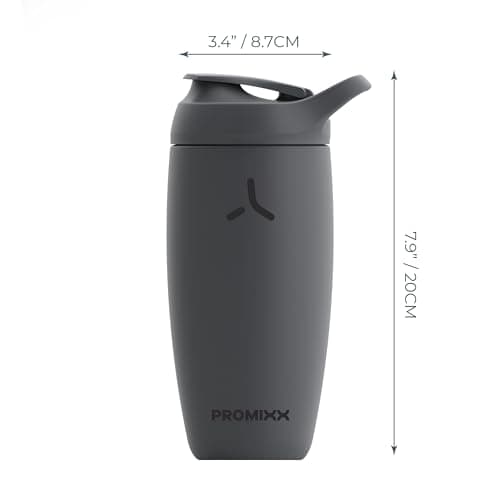 PROMIXX Pursuit Insulated Steel Shaker Bottle 550ml, Graphite Gray — view 6