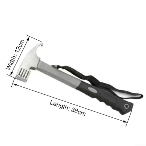 Minhe Camping Hammer with Tent Stake Puller(gray) — view 2
