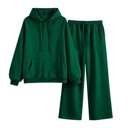 Tracksuit Womens Full Set Pullover Hoodie Wide Leg Trousers 2 Piece Outfits — view 4