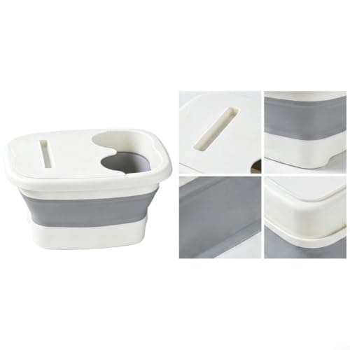 Collapsible Foot Bath With Lid, Insulated Folding Soak Tub, — view 5
