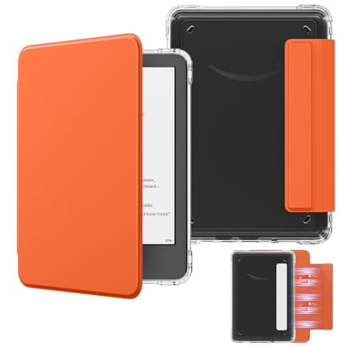 MoKo Detachable Magnetic Case for 6" Kindle 11th 2024/2022, Orange