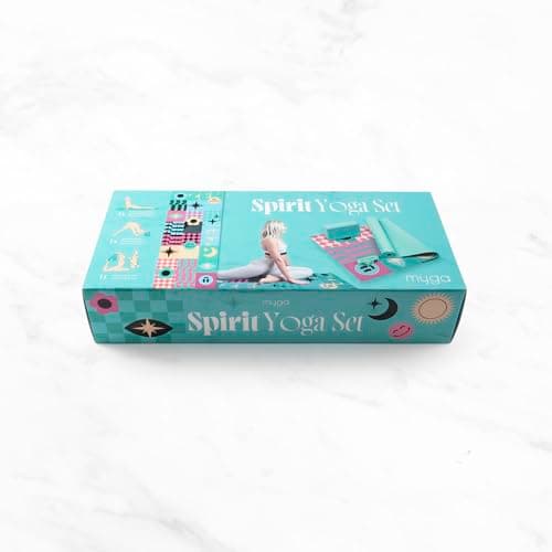 MYGA Yoga Starter Set - 6mm Non-Slip Yoga Mat, Yoga Block and Strap - Starter Kit for Beginners in Pilates, Exercise and Fitness - Choice of Design (Spirit) — view 4