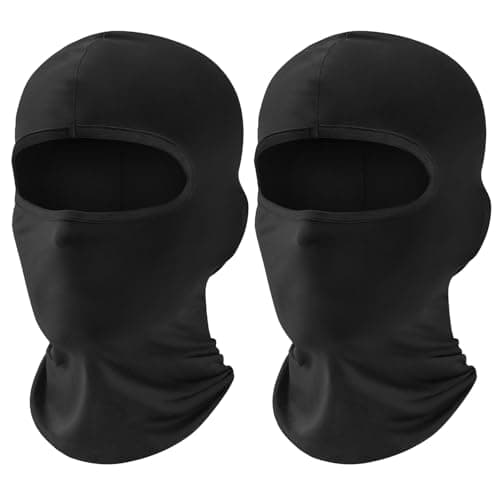 VNIDJGB 2 Pcs Kids Balaclava, Windproof Warmer Balaclava for Children, Lightweight Warmer Neck Balaclavas Kids, Face and Neck Cover Helmet for Universal Cycling, Skiing, Black and Grey