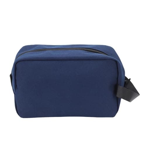 Xiuganpo Men Travel Toiletry Bag Water Nylon Hanging Toiletry Organizer with Mesh Pockets for Business Trip, Shaving Kit Portable Dopp Kit for Essentials Accessories (Dark Blue) — view 5