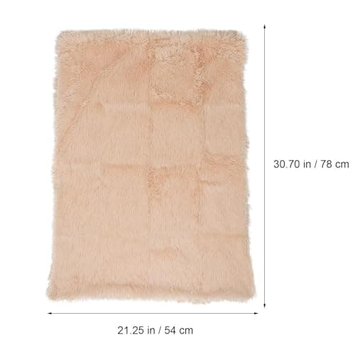 OUNONA Warm Cat PET Sleep Mat Plush Long Plush Khaki — view 2
