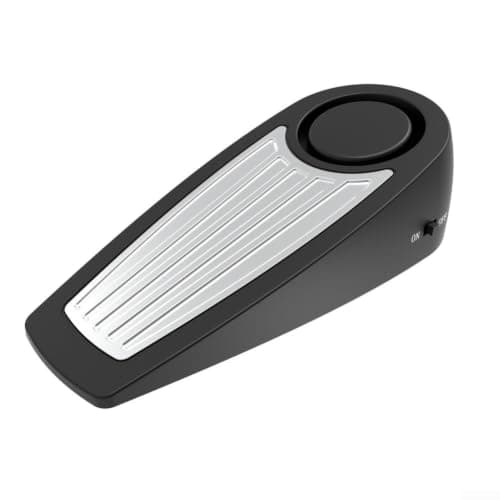 Door Stop Alarm 130dB Loud Security Device Vibration Sensor Anti-Theft Wedge for Hotel Travel Home Apartment Dorm Safety Non-Slip Base(Black)