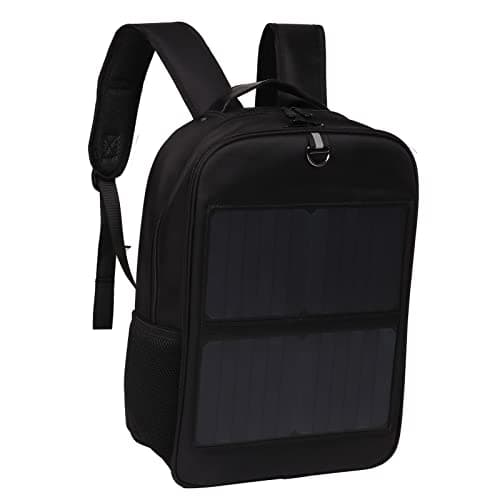 KENANLAN Outdoor 14W Solar Powered, Waterproof Backpack with Ergonomic Design, Handle & USB Charging Port — view 2