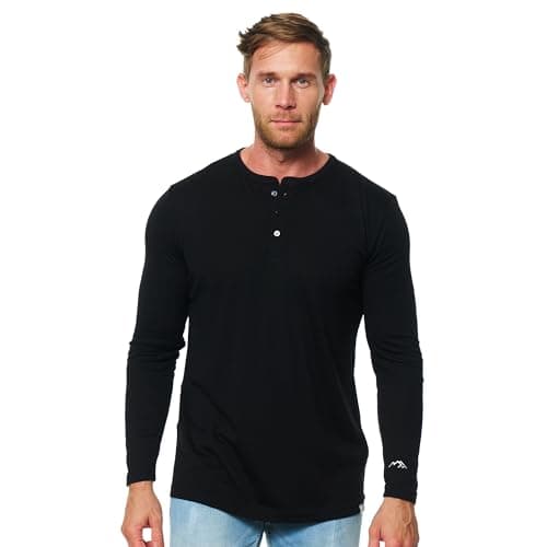 Merino.tech 100% Merino Wool Base Layer Men - 3 Collar Option (Medium, 170 Black Hnly)