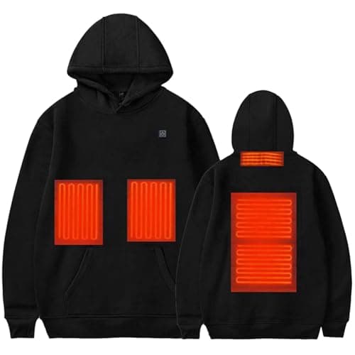 Heated Hoodies for Men 3 Levels And 4 Zones of Heating USB Rechargeable — view 5