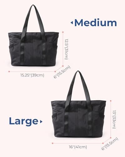 BAGSAMRT Tote Bag for Women with Zipper, Work Handbags & Shoulder Bags Gym Tote with Yoga Mat Buckle for Travel, Beach, Dance, Teacher, Nurse, Large — view 6