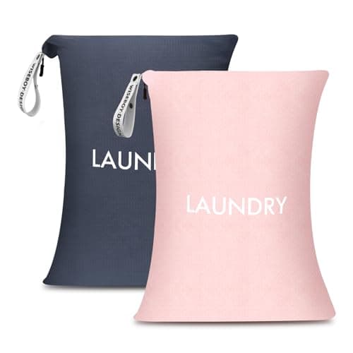 WiseBoy 2 Pack Laundry Bags, Travel Laundry Bag for Dirty Clothes