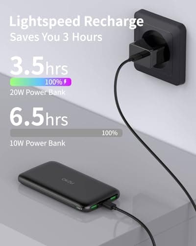 OKZU 5V 2A 10000mAh Power Bank for Heated Gilet Vest, Thin, Lightweight Compact USB C Portable Charger,Battery Pack for heated clothes — view 4