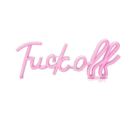 TUXCAXI Neon Sign Fuckoff For Man Cave With Battery USB,coral pink — view 4