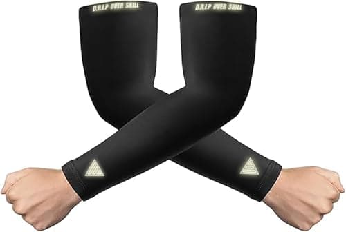 Drip Over Skill Compression Sleeves, Black (Reflective), X-Large