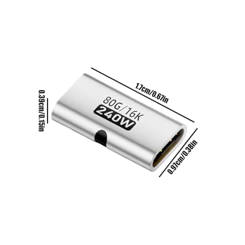 USB C Coupler 240w Extender Connector — view 5