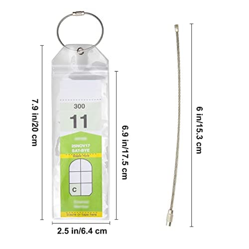 Temlum 8 Pcs Cruise Luggage Tags Holder with Zip Seal & Steel Loops, Waterproof Clear Luggage Tags Cruise Accessories (20 x 6.4cm) — view 2
