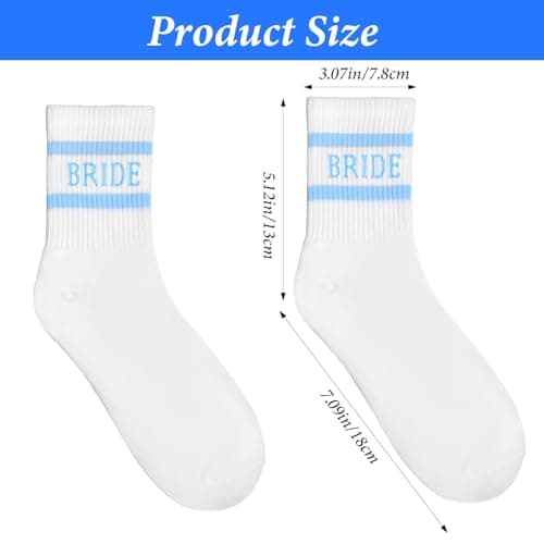 Mabor Bride Socks, Something Blue Gift for Wedding Day Bachelorette Party — view 4