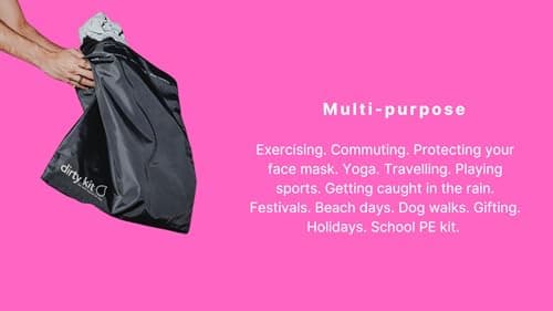 Dirtykit Antibacterial Bag - Reduces Spread of Odours + Kills 99% of Bacteria - Perfect for Gym Bag/Trainers/Shoes - With Secure Zip Closure - As Seen in GQ and Vogue — view 4