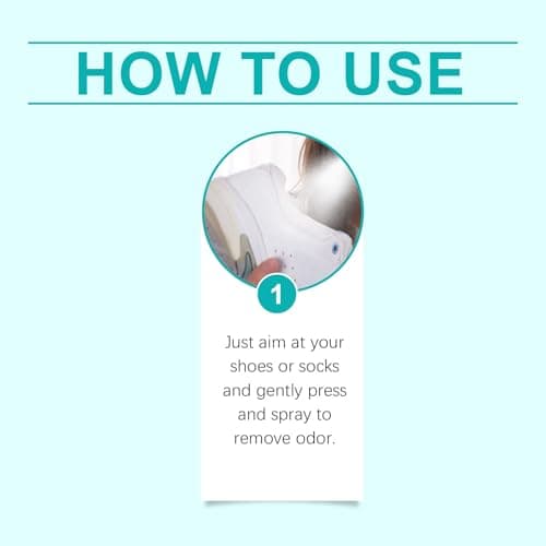 Powerful Shoe Deodorizer Spray & Odor Eliminator, Fast-Acting Foot Deodorant for Smelly Feet, Long-Lasting & Versatile Shoe Freshener & Deodoriser, Smelly Shoes Odor Remover & Foot Smell Treatment — view 5