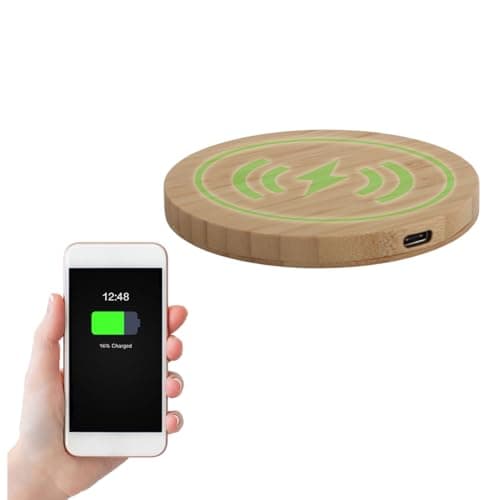 Plyisty Wireless Charger Pad, Bamboo Wood Cell Phone Wireless Charger, 10W Power Charging Station, for Note 8, S8, S8 Plus, S7, S7 Edge, S6, S6 Edge, S10, S10e, S9, G7