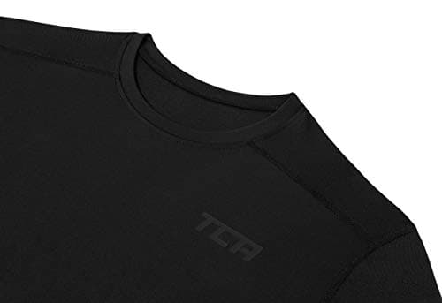 TCA Men Long Sleeve Compression Shirt, Athletic Workout Sports Undershirt Base Layer Top - Black Stealth, M — view 3