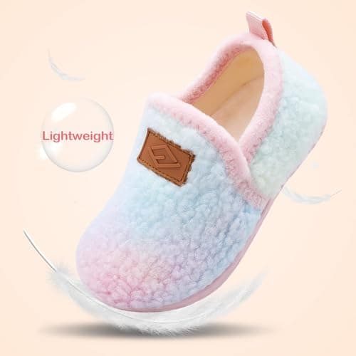 JIASUQI Toddler Slippers Boys Girls Slip on House Shoes Lightweight Baby Sock Shoes Outdoor Kid Walking Shoes(DtPink 152,UK Size 6.5-7) — view 3
