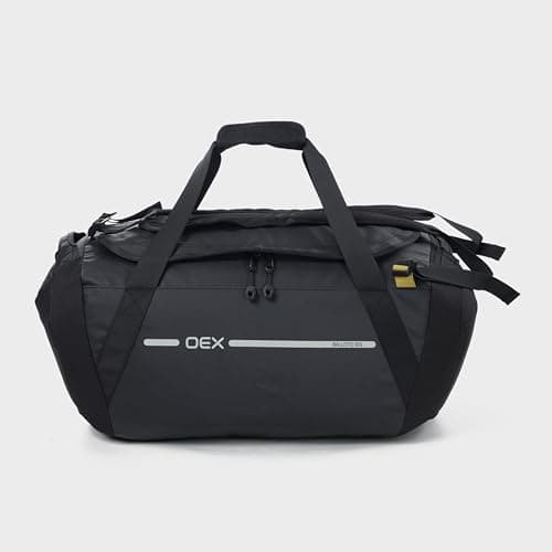 OEX Ballistic Cargo Bag with Wet Pocket & Multiple Carrying Options, Duffel, Holdall, Bag for Men & Women, Durable, Heavy Duty, Travel, Luggage, Overnight, Weekend, Sports (Black, 60 Litre) — view 2