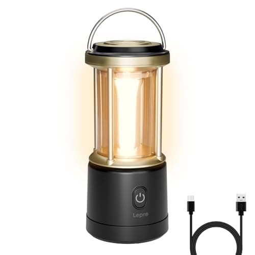 Lepro Camping Lantern, 2000lm Camping Light Rechargeable or AA Batteries