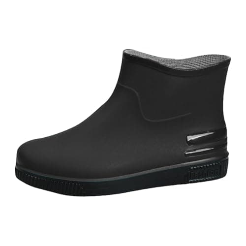 HEONSATI Rubber Booties for Women Uk Water with Thick Soles Fashion Walking Wellies Wellingtons Chelsea Boot Comfortable Plastic Lightweight Waterproof Non-Slip Rain Boots for Fishing Travel Garden