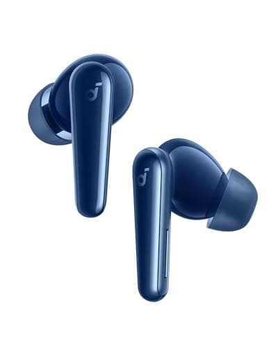 soundcore Liberty 5 by Anker, Noise-Cancelling Wireless Earbuds, 2x Stronger Voice Reduction, Real-Time Adaptive Noise Cancellation,Fast Charging,Dolby Audio, 6 Mic AI Calls (Abyss Blue)