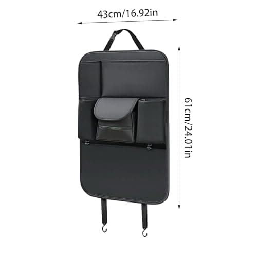 Tktouci Backseat Car Organizer Multi-pocket PU Leather Automotive Holder — view 5
