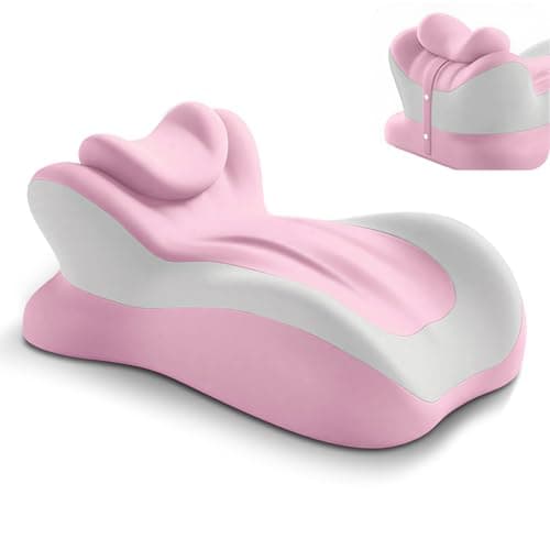 Cumnvulnt Sweet Spot Pillow, 27° Angle Perfect Position Couples Pillow Ergonomic Rebound Memory Foam Wedge Pillow, Sweet Love Nest Spark Provides Waist and Neck Contoured Support (Pink)