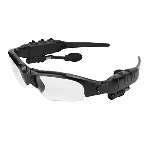 SIXRUN Sunglasses Headphone, Solar Powered Glasses with 5.0, Lightweight Ergonomic Design for Hiking, Cycling and Travel (Transparent)
