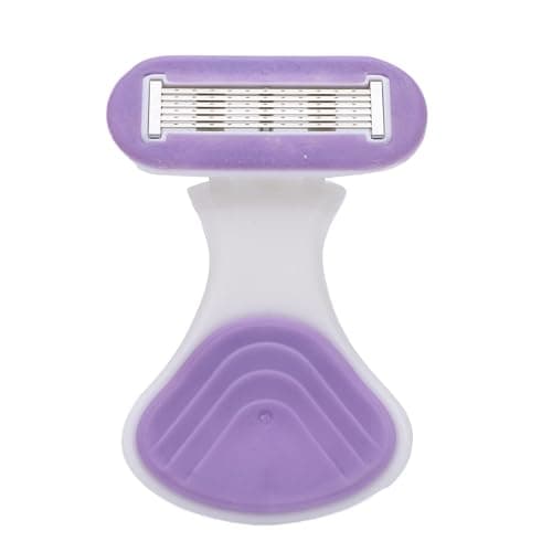 Picysa Travel Size Women's Shaving Kit with Foldable Handle, 6 Layer Cutters Portable Shaving Tool (Purple) — view 3