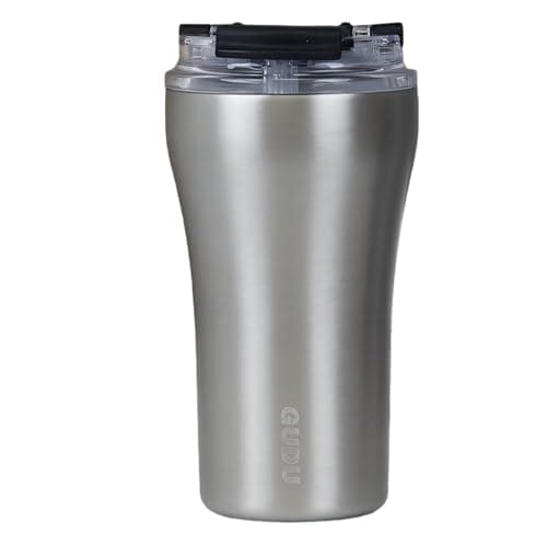 HHZalvyre Insulated Coffee Cup with Leakproof Lid – 380ml Stainless Steel Travel Mug, Vacuum Double-Walled Thermal Tumbler for Hot & Cold Drinks, BPA-Free (Silver)