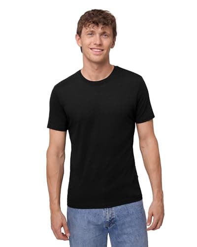 DANISH ENDURANCE 100% Merino Wool T-Shirt for Men, Relaxed Loose Fit, Odour-Resistant, 1 or 2 Pack, Black, XL