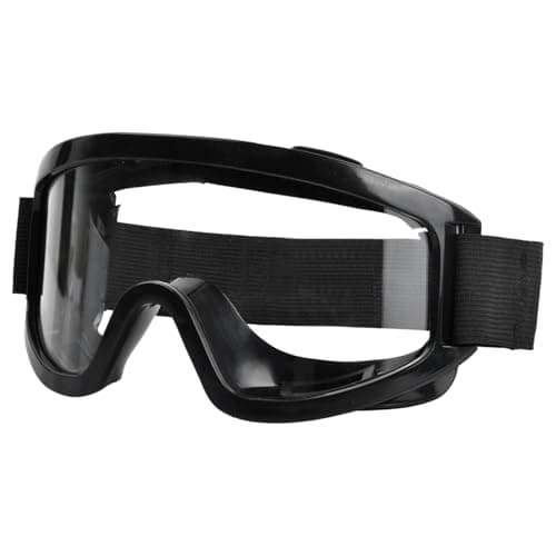 Wraparound Safety Goggles, Ski Glasses Protective Goggles, Anti-sand and Splash-proof, Unisex Snowmobile Bicycle Motorcycle Goggles for Construction, Lab, Welding, Outdoor Cycling (Transparent)